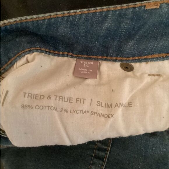J JILL SIZE 14 TRIED & TRUE FIT SLIM ANKLE STRETCH HIGH RISE JEANS - Picture 8 of 9